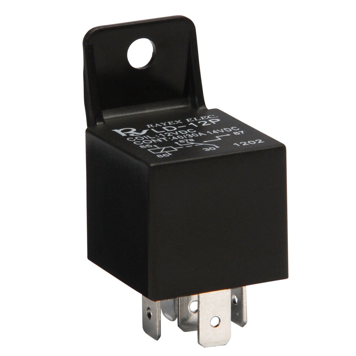 12 VDC Automotive 5-Pin Relay SPDT 30/40A Bosch Type